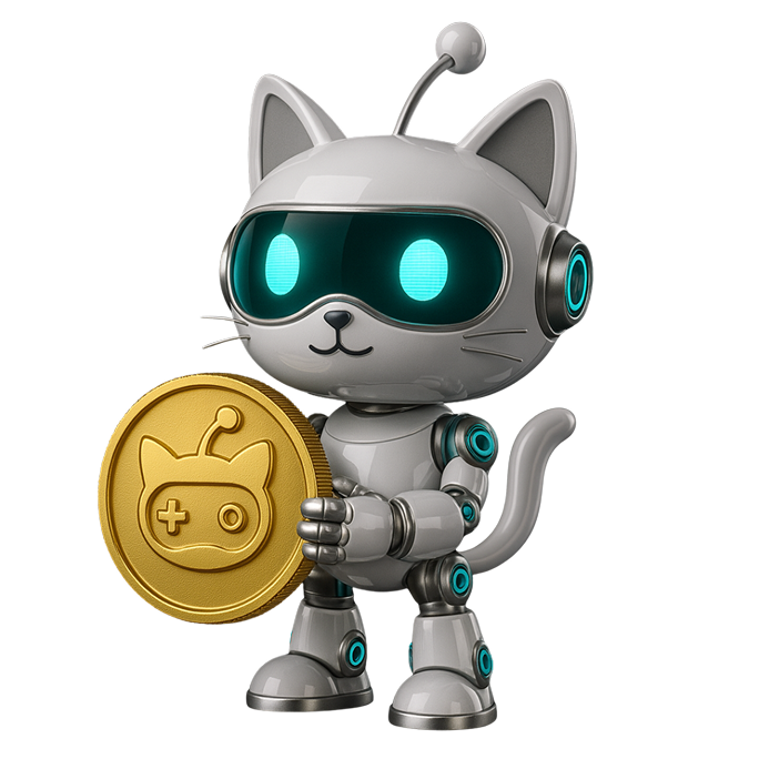 Caht Robot with Coin
